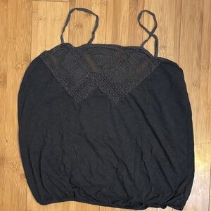 American Eagle Crochet Cami GRAY MEDIUM